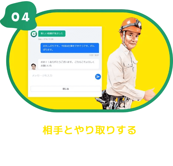 相手とやり取りする