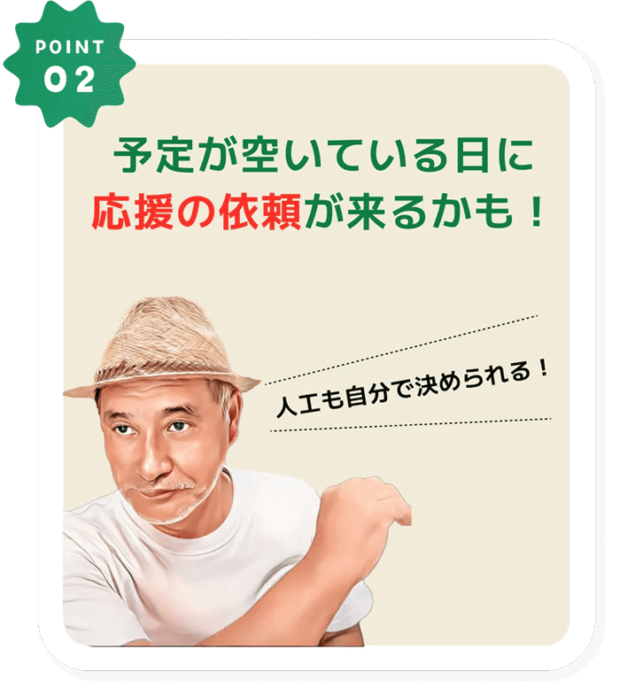 応援の依頼が来るかも!